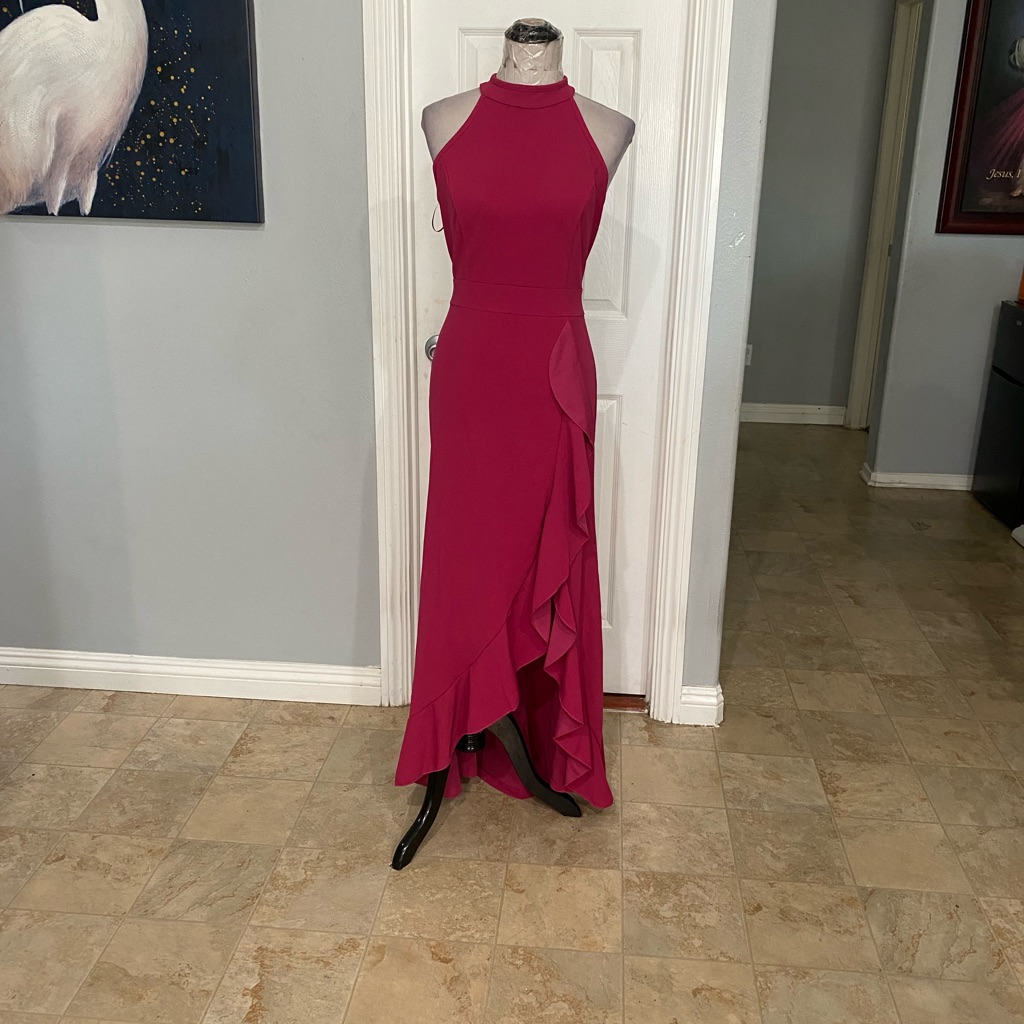 New Women Xl Woosea High Neck Split Bodycon Mermaid Evening Cocktail Dress